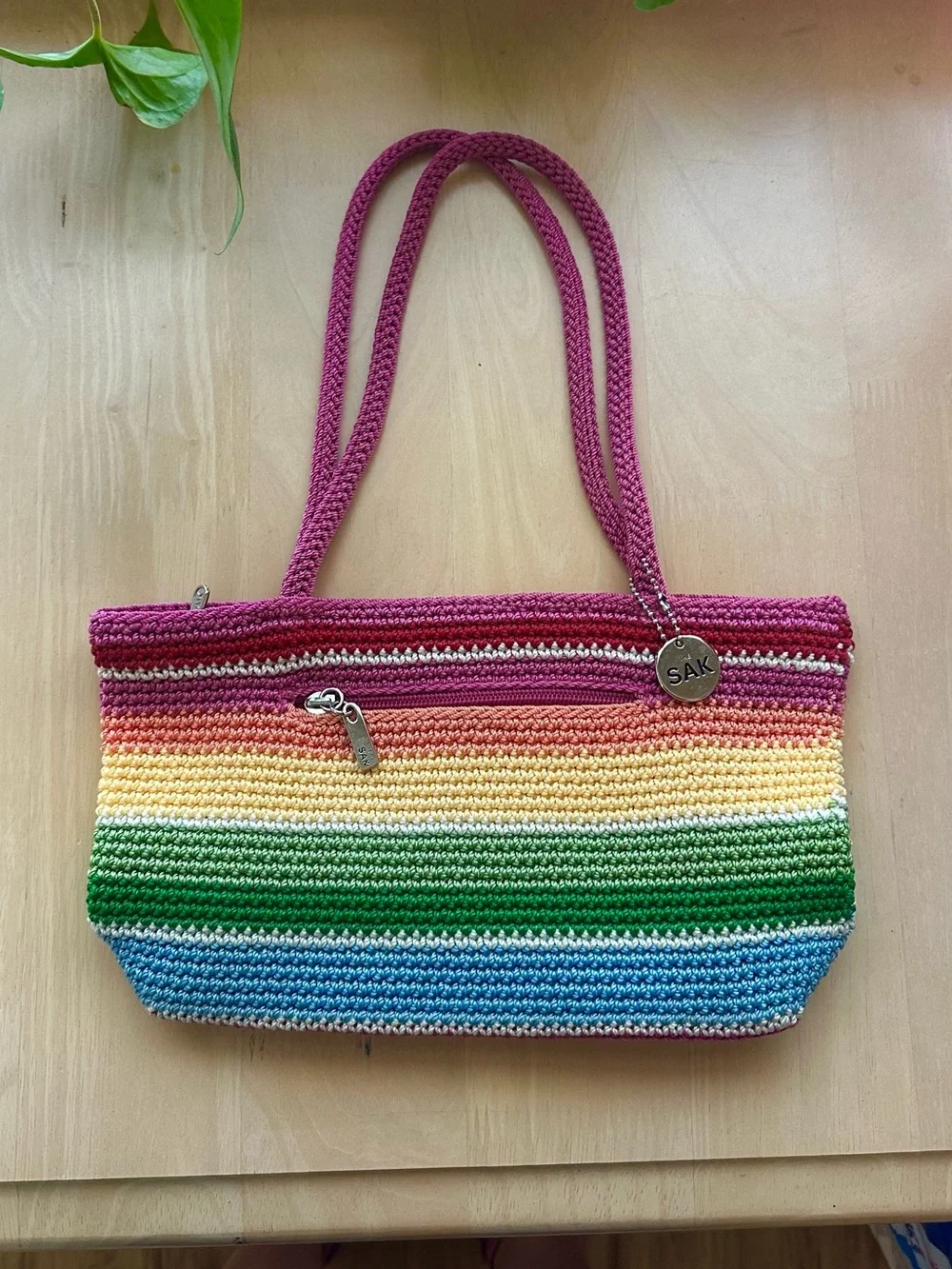The Sak Rainbow Crochet Shoulder Bag